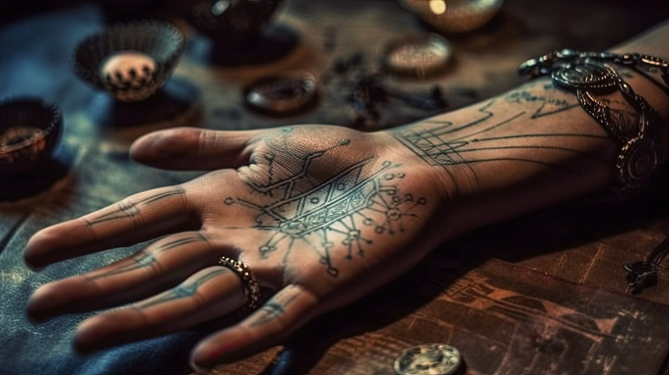 Palmistry Fortune teller. ai generative